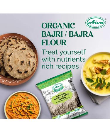 AIVA Organic Pearl Millet Flour 2lb | USDA Certified Bajri Flour - Buy Online on GoSupps.com