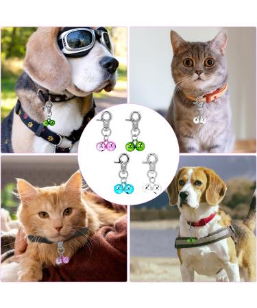 KALIONE 4 Packs Bells for Dog Cat Collars Stainless Steel Bell Training Charm Pendants Small Pet Bells Pendant Accessories with Snap Clips for Dog Cat Pets Necklace Collar DIY Keychains Crafts Making - Buy Online on GoSupps.com
