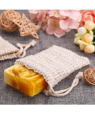 Natural Sisal Soap Saver Bag - Exfoliating & Drying Shower Pouch for Foaming Bars - 5.3x3.5 Inch (Pack of 5) - Buy Online on GoSupps.com