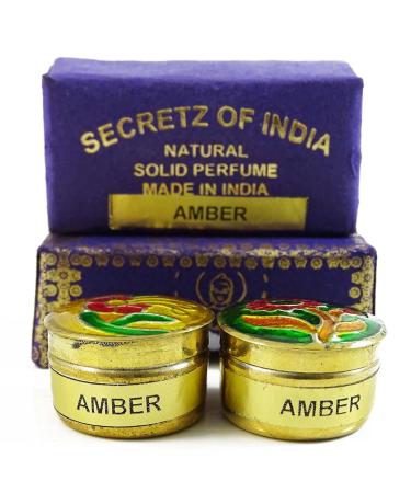 Natural Amber Fragrance Solid Perfume Body Musk Natural In Mini Brass Jar 4g - Buy Online on GoSupps.com