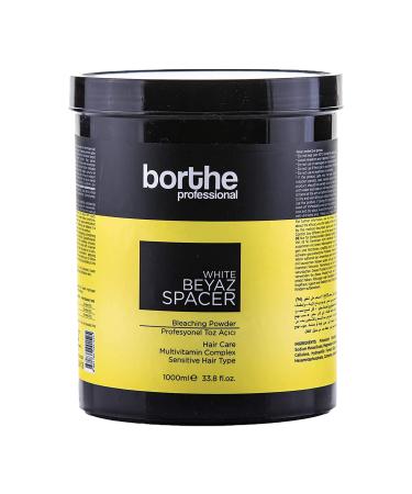 BORTHE Professional SPACER Rapid Blonde Dust Free Powder Bleach 1000g - WHITE 6-9 Levels
