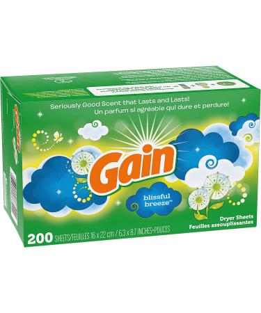 GAIN Blissful Breeze Fabric Softener Dryer Sheets - 200 Count - Buy Online on GoSupps.com