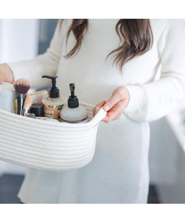 NaturalCozy 3-Piece Oval Storage Basket Set - Natural Woven Baskets for Storage and Gifting - Ideal for Nursery, Pets, and Home Organization - Off White - Buy Online on GoSupps.com