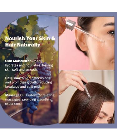 Plant Guru Grapeseed Oil 32 oz. Cold Pressed 100% Pure Natural Carrier For Skin Body Face and Hair Growth Moisturizer. Great For Creams Lotions Lip balm and Soap Making. - Buy Online on GoSupps.com