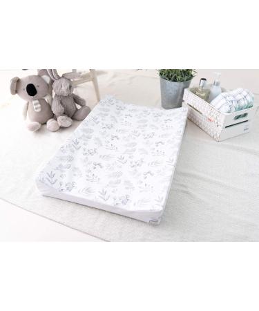 Gilded Bird Wedge Baby Changing Mat 69cm x 44cm - Extra Thick & Wipeable (Lovely Leaves Grey) - Buy Online on GoSupps.com
