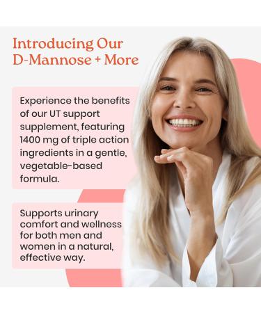 NewLife Naturals D-Mannose Capsules | w/Cranberry and Hibiscus Extracts | Natural Urinary Tract Health Supplement | 1400mg Pure Veggie Powder | 120 Veggie Capsules 120 Count (Pack of 1) - Buy Online on GoSupps.com