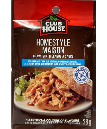 Club House Dry Sauce/Seasoning/Marinade Mix Homestyle Gravy Less Salt 38g Case Pack 12 Count 38 g (Pack of 12) - Buy Online on GoSupps.com