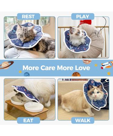 ComSaf Protective Cat Collar - Adjustable Starry Sky Hinges for Post-Surgery Recovery | Prevent Licking & Soothing Comfort | XS Size - Buy Online on GoSupps.com