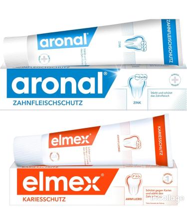 ELMEX Aronal & Elmex Double Protection Toothpaste for Gums & Teeth - 2-Pack (2 x 150ml) | International Shipping Available - Buy Online on GoSupps.com