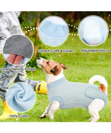 Hjumarayan Dog Body After Op - Breathable Medical Body for Small to Large Dogs | Sky Blue Dog Castration Suit Alternative to Ruff - Buy Online on GoSupps.com