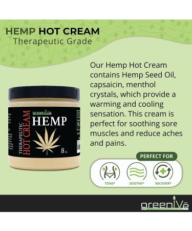 GreenIVe Hemp Hot Cream 8 oz Jar - Soothing Moisturizing Cream on Amazon - Buy Online on GoSupps.com
