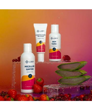LOBEY Eau micellaire - Nettoyage doux du visage l'aloe vera et aux extraits de fruits - limine le maquillage et la protection solaire - Pour peaux sensibles - Naturel et hydratant (200 ml) - Buy Online on GoSupps.com