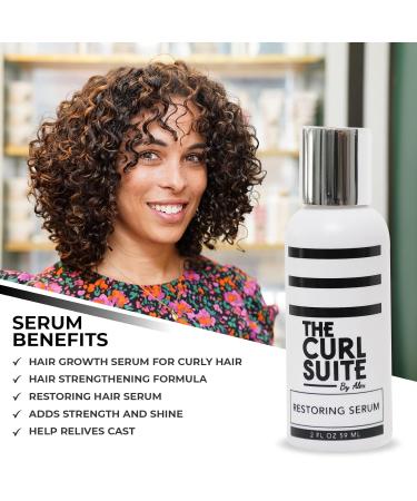Curly Hair Serum for Frizzy Damaged Hair - Cocoa & Buriti Extract - Hair Growth Solution for Women Men & Kids (2 Fl Oz - Buy Online on GoSupps.com