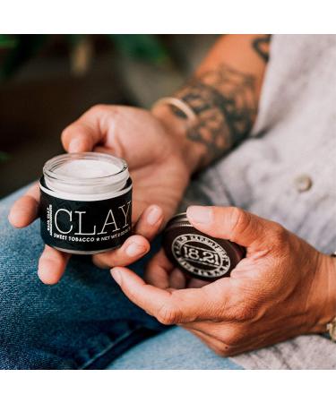 18.21 Man Made Sweet Tobacco Hair Pomade for Men - 2 oz Clay Styling Finish - Buy Online on GoSupps.com