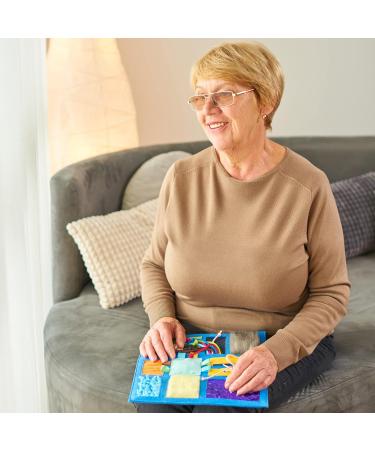 Calming Fidget Blanket for Dementia and Seniors - Sensory Aid for Alzheimer's, Asperger's, Autism & Anxiety - Buy Online on GoSupps.com