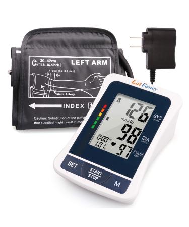 LotFancy Blood Pressure Monitor Upper Arm Large Cuff(12"-17 ) Accurate Adjustable Digital BP Machine Upper Arm Cuff 2 Users 120 Reading Memory BP Meter with Large Screen for Home Use