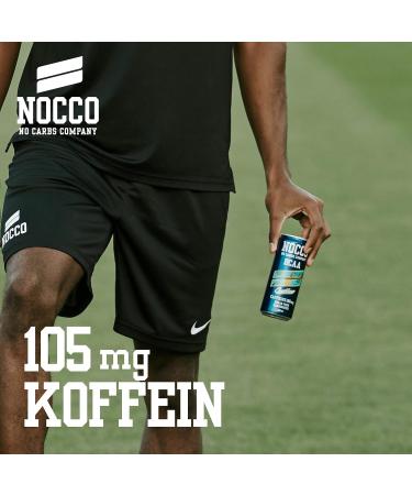 Nocco BCAA Energy Drink 24 Pack - Sugar-Free Vegan Caffeine Drink with Amino Acids & Vitamins - Caribbean Pineapple 24 x 330ml - International Shipping Available - Buy Online on GoSupps.com