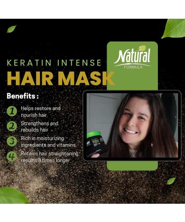 Keratin Repair Hair Mask - Anti-Frizz Deep Conditioning Treatment for Dry, Damaged Hair - 11.8 Fl Oz (Pack of 2) - Buy Online on GoSupps.com