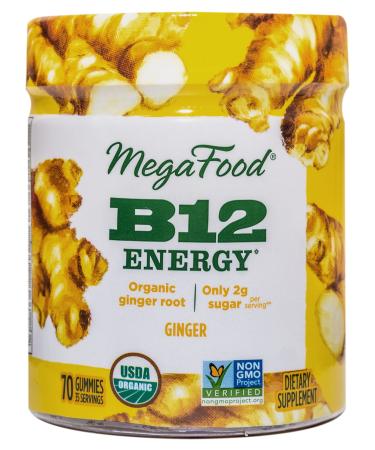 MegaFood B12 Energy Ginger 70 Gummies - Buy Online on GoSupps.com