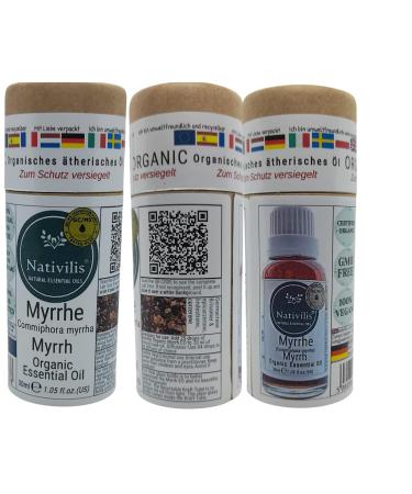 Buy Nativilis Essential Bio-Myrrh Oil - Powerful Antioxidant for Anti-Aging Wound Care Athlete's Foot & Cracked Skin - Copaiba Aromatherapy - Buy Online on GoSupps.com