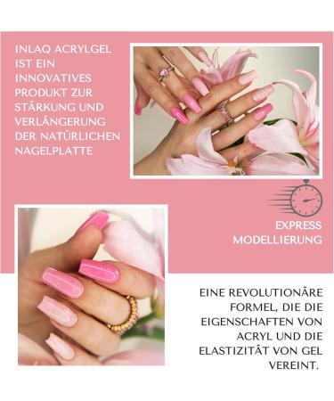 INLAQ Polygel for Nail Extension Light Nude 30ml - Acrylic Nail Gel - UV/LED Nail Extension Gel - Acrylic Gel - Buy Online on GoSupps.com