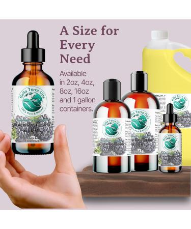 Bella Terra Oils - Black Raspberry Seed Oil 8 oz - Natural Elixir Enhanced with Ellagic Acid & Vitamin A Cold-Pressed Cosmetic Secret for Radiant Skin 8 Fl Oz (Pack of 1) - Buy Online on GoSupps.com
