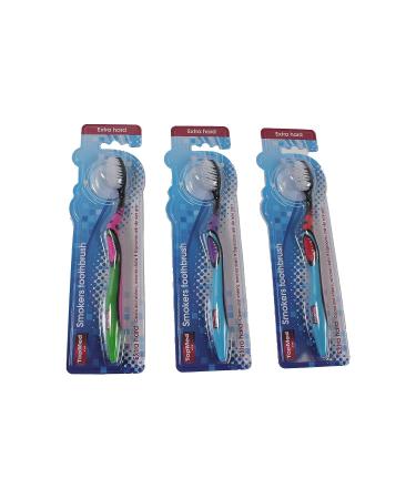 Top Med ETS Extra Hard Smokers Toothbrush - 1 Count (Color May Vary) - Buy Online on GoSupps.com
