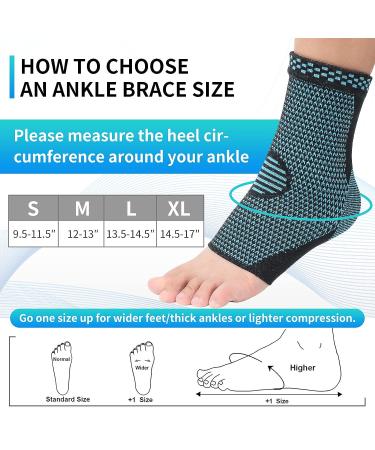 Set of 2 Cescrak Ankle Brace for Men & Women | Compression Sleeve for Swelling, Plantar Fasciitis, Sprain Recovery | Arch Support Socks | Size Medium - Buy Online on GoSupps.com