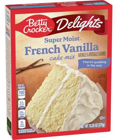 Betty Crocker Delights Super Moist Cake Mix French Vanilla 13.25oz - Buy Online on GoSupps.com