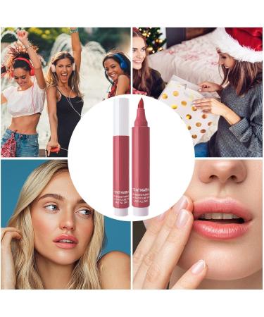  brooksnaji Liquid Lip Pen - High-Level Color and Long-Lasting Moisturizing Lip Stain | Lip Stain Markers for Lips Waterproof Lip Liner Markers - Buy Online on GoSupps.com