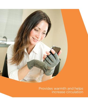 IMAK Compression Arthritis Gloves Medium - Premium Arthritic Joint Relief for Rheumatoid & Osteoarthritis - All-Day Comfort - Ease of Use Commended by The Arthritis Foundation - Grey (1 Pack) - Buy Online on GoSupps.com