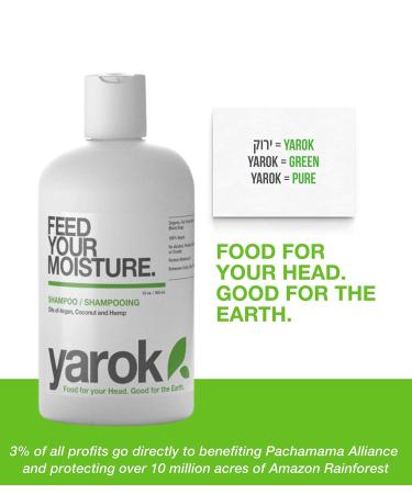 Yarok Feed Your Moisture Shampoo - Hydrating Detoxifying & Restoring Cleanse with Organic Argan & Coconut Oil - 100% Vegan Gluten & Sulfate Free - 12oz - Buy Online on GoSupps.com
