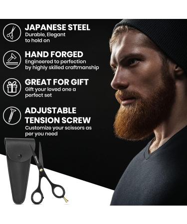 Asipro Bartschre Men s 5 Beard Care Set - Beard & Mustache Combs Stainless Steel Scissors & Case - Complete Grooming Solution - Buy Online on GoSupps.com