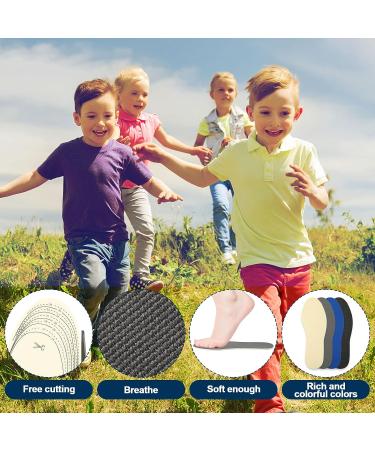 16 Pcs Kids Memory Foam Insoles | Replacement Shoe Inserts for Children | Comfort Cushioning & Breathable with Cutting Line | Heel Pain Relief - Buy Online on GoSupps.com