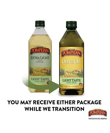 Pompeian Light Taste Olive Oil - 32 Fl Oz (Pack of 1) - Perfect for Frying & Baking, Gluten Free, Non-Allergenic, Non-GMO - Buy Online on GoSupps.com