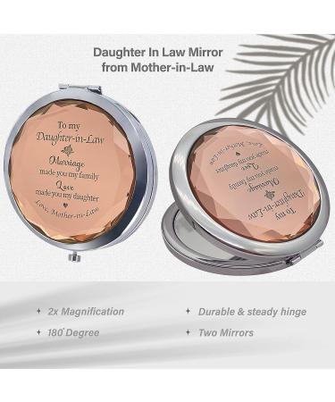 Daughter in Law Gifts: Mirror Compact & Keychain Set | Sentimental Gift for Birthday & Mother's Day - Buy Online on GoSupps.com