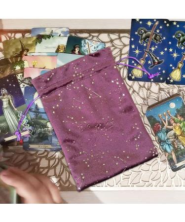 Pochette bijoux | Porte-cartes de tarot portable en forme d' toile | Sac main en velours avec cordon de serrage pour bijoux boucles d'oreilles ponts d'oracle runes pierres - Buy Online on GoSupps.com