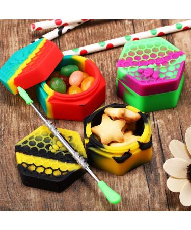 3 Pieces 26ml Hexagon Silicone Container Wax Carving Container Silicone Honeybee Container with Carving Tool for Essential Oil  Lip Balm  Spices (Assorted Color) - Buy Online on GoSupps.com