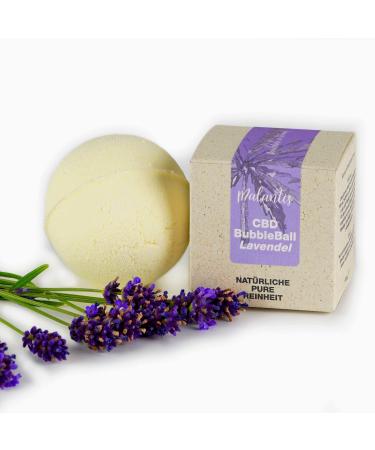 Malantis Bubbleball lavender |150g |Bath ball with cocoa butter and real lavender oil |Bathing bomb relaxation bath bath bomb |Natural cosmetics Handmade