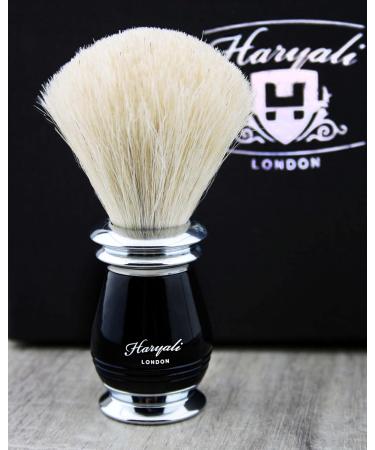 4 Pc Men's Shaving Kit | 5 Edge Razor White Badger Hair Brush Stand & Alum Pencil - Perfect Grooming Set - Buy Online on GoSupps.com