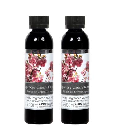 Hosley Set of 2 Japanese Cherry Blossom Fragrance Warming Oils 5 Ounce. Ideal Gift for Weddings spa Reiki Meditation Bathroom Settings. P1