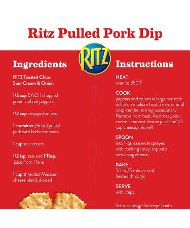 RITZ Toasted Chips Sour Cream and Onion Crackers - 8.1 oz (Pack of 6) - Buy Online on GoSupps.com