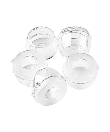 Gas Stove Safety Knob Covers, Baby Proof Stove Oven Locks, Universal Kids Proof Stove Guard, Clear, Large Size - Pack of 5