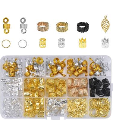 Aluminum dreadlocks pearl cuffs 200 pieces hair cuffs metal cuffs braid hair jewelry dreadlocks metal hair cuffs for braids hair extensions dreadlocks decoration