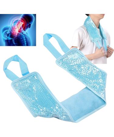 Naked Cooling Battery Necklace - Reusable Cold Compression Pack for Neck Pain Relief | Plush Back Sky Blue - Buy Online on GoSupps.com