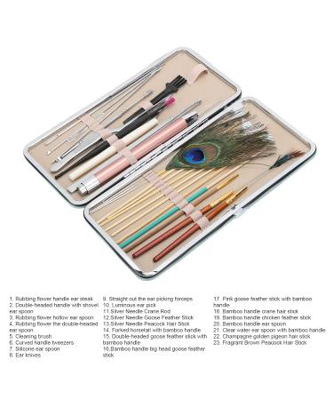 Ear Wax Removal Tool Set - 23Pcs Spiral Double Ended Ear Picks in Mint Green - Buy Online on GoSupps.com
