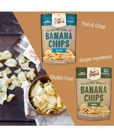 Buy SUN TROPICS Island Saba Banana Chips - 6 OZ | Healthy Snack Delivered - Buy Online on GoSupps.com