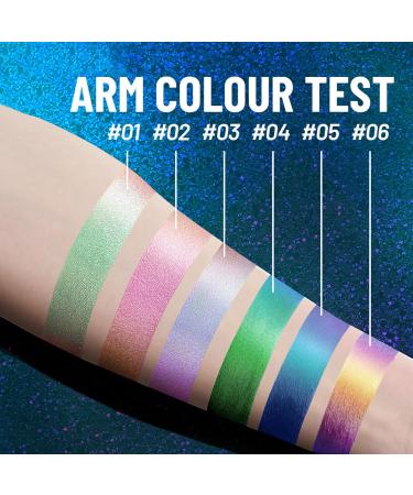 Jutqut Liquid Glitter Eyeshadow Liquid Glitter Eyeshadow Metallic Finish Waterproof Long Lasting with Highlighter Shimmer Eye Makeup Long Lasting - Buy Online on GoSupps.com