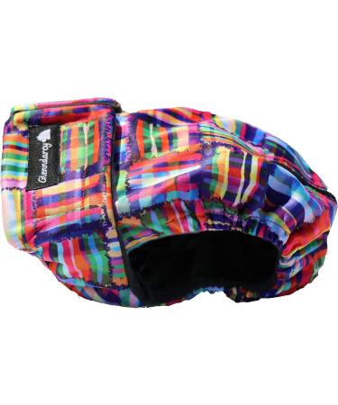 Glenndarcy Female Dog Diapers - Waterproof Medium Pants with 2 Washable Pads | Patchwork Design for Comfort & Style - Buy Online on GoSupps.com