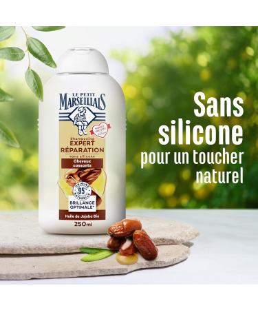 Le Petit Marseillais | Expert Repair Shampoo with Organic Jojoba Oil (250 ml bottle) Repairing shampoo for brittle hair Silicone-free hair care - Buy Online on GoSupps.com